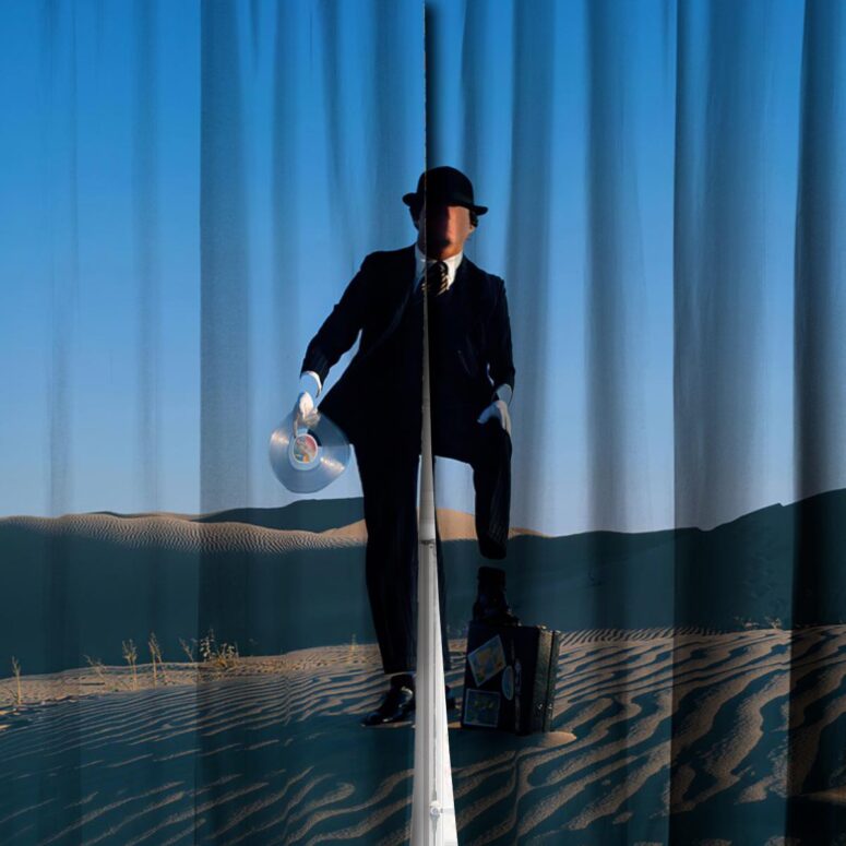 Pink Floyd Window Curtains - Wish You Were Here Desert Man in Bowler