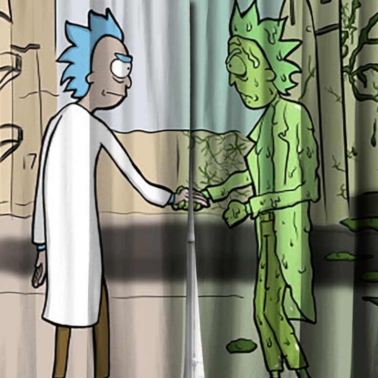 Pink Floyd Window Curtains - Wish You Were Here x Rick Sanchez Pink Floyd Window Curtains - Wish You Were Here x Rick Sanchez