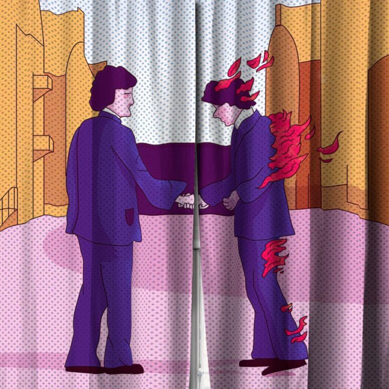 Pink Floyd Window Curtains - Wish you were here Art Pink Floyd Window Curtains - Wish you were here Art