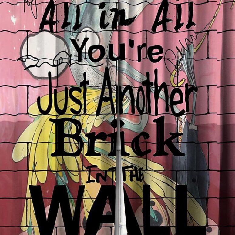 Pink Floyd Window Curtains - You Are Just Another Brick In The Wall Signature Pink Floyd Window Curtains - You Are Just Another Brick In The Wall Signature