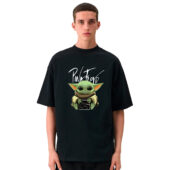 Baby Yoda Hugs Pink Floyd Album Star Wars Front Shirt Man Black@1x 1 1 - OtherBrick