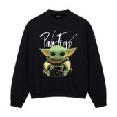 Baby Yoda Hugs Pink Floyd Album Star Wars Front Sweatshirt Black@1x 1 1 - OtherBrick