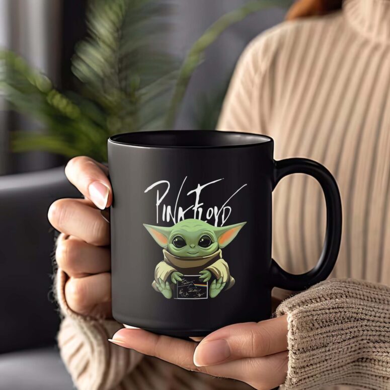 Baby Yoda Hugs Pink Floyd Album Star Wars Mug Baby Yoda Hugs Pink Floyd Album Star Wars Mug