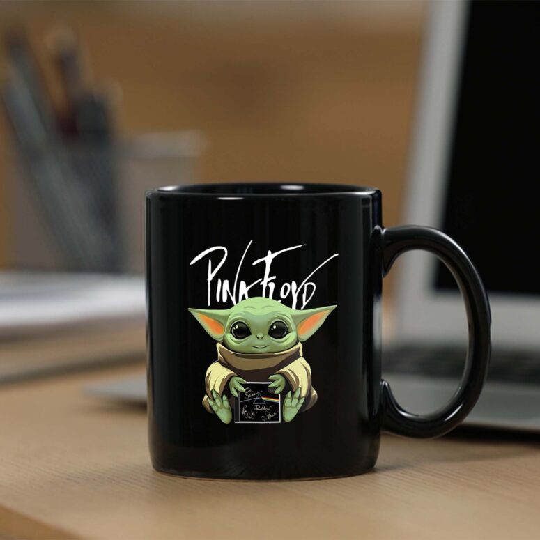 Baby Yoda Hugs Pink Floyd Album Star Wars Mug Baby Yoda Hugs Pink Floyd Album Star Wars Mug