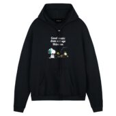 Good Music Does Not Age Shine On Pink Floyd Snoopy Front Hoodie Black - OtherBrick