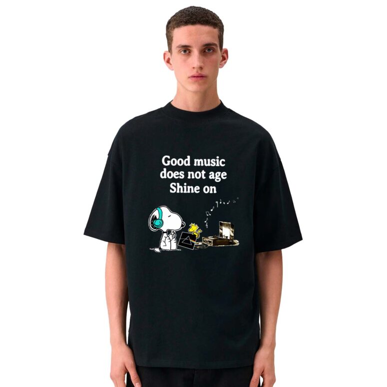 Good Music Does Not Age Shine On Pink Floyd Snoopy Shirt