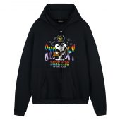 Joe Cool Snoopy Side Of The Moon Front Hoodie Black - OtherBrick