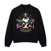 Joe Cool Snoopy Side Of The Moon Front Sweatshirt Black - OtherBrick