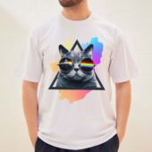Lucifer Sam Meow Watching Pink Floyd Shirt Front Man Shirt White 2 - OtherBrick