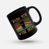 Mug Black 1 Wish You Were Beer Vintage Pink Floyd Mug 11oz 2 - OtherBrick