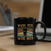 Mug Black 5 Wish You Were Beer Vintage Pink Floyd Mug 11oz 2 - OtherBrick