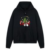 Pink Floyd Band Merry Christmas Tree Front Hoodie Black - OtherBrick