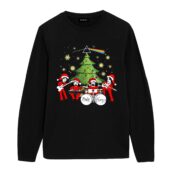 Pink Floyd Band Merry Christmas Tree Front Longsleeve Black - OtherBrick