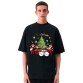 Pink Floyd Band Merry Christmas Tree Front Shirt Man Black - OtherBrick