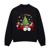 Pink Floyd Band Merry Christmas Tree Front Sweatshirt Black - OtherBrick