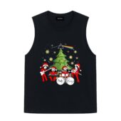 Pink Floyd Band Merry Christmas Tree Front Tank Black - OtherBrick
