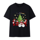 Pink Floyd Band Merry Christmas Tree Front Tshirt Black - OtherBrick
