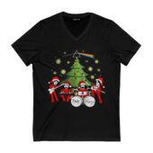 Pink Floyd Band Merry Christmas Tree Front Vneck Black - OtherBrick