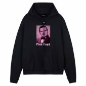 Pink Floyd The Barber Active Front Hoodie Black - OtherBrick