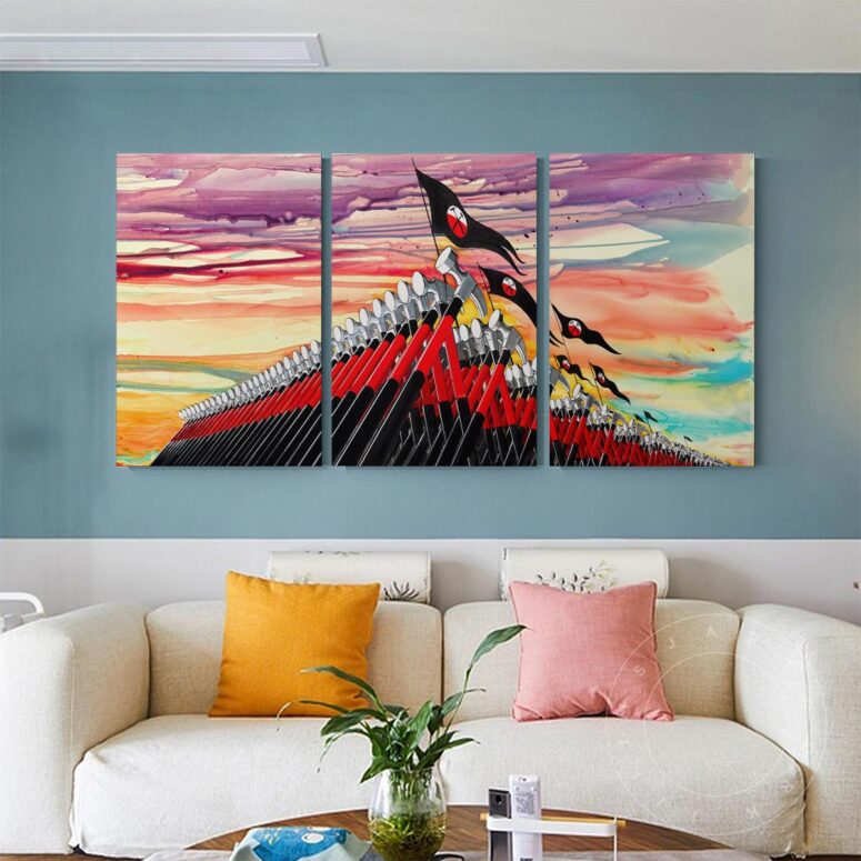 The Wall Hammer Drawing Art Pink Floyd Poster Pink Floyd Canvas
