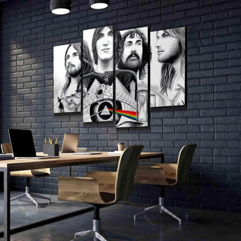CS Pink Floyd Drawing Poster Canvas