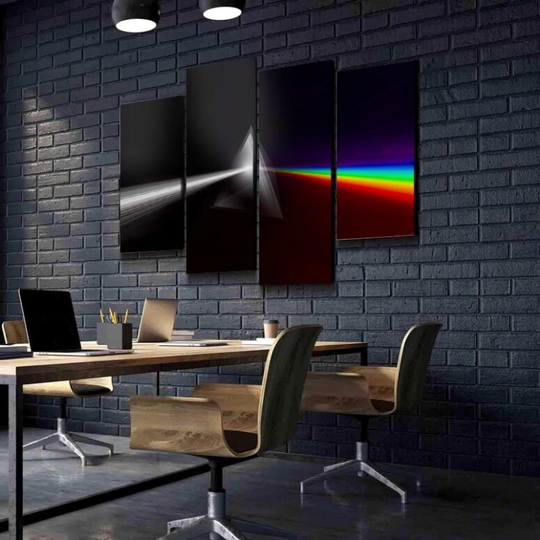 The Dark Side of The Moon Digital Painting Pink Floyd Poster Pink Floyd Canvas