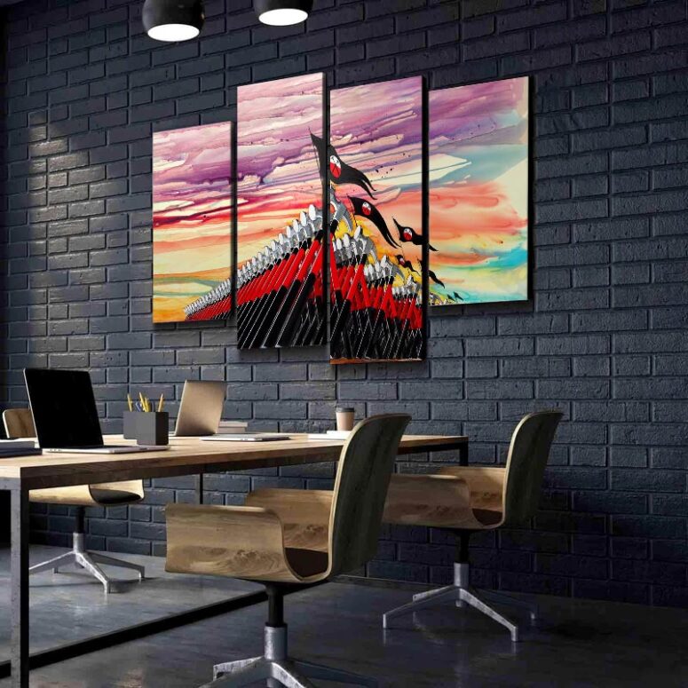The Wall Hammer Drawing Art Pink Floyd Poster Pink Floyd Canvas