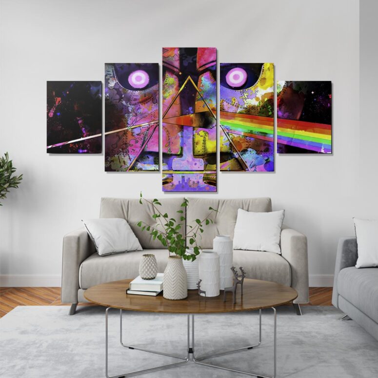 DSOTM x The Division Bell psychedelic art Pink Floyd Poster Pink Floyd Canvas DSOTM x The Division Bell psychedelic art Pink Floyd Poster Pink Floyd Canvas