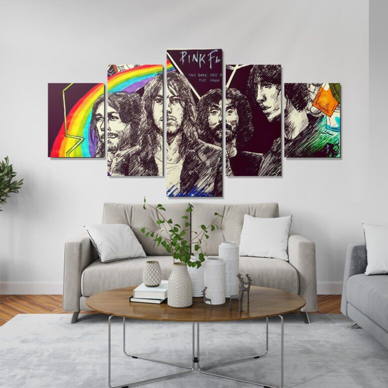 Pink Floyd The dark side of the moon Illustration Poster Canvas