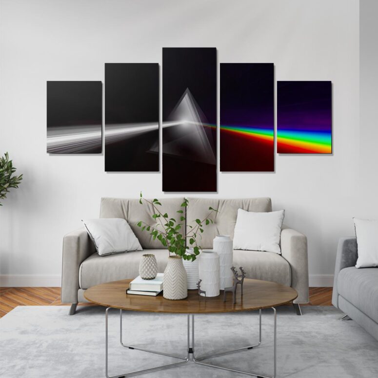 The Dark Side of The Moon Digital Painting Pink Floyd Poster Pink Floyd Canvas