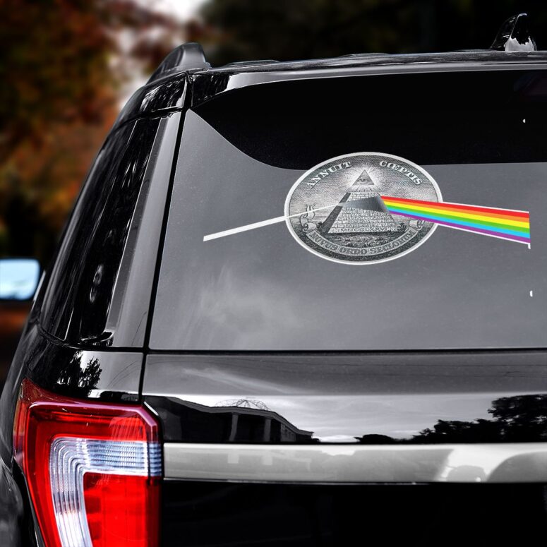 God We Trust With Pink Floyd Car Sticker Decal