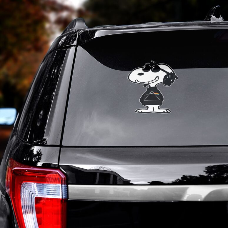 Joe Cool Pink Floyd Is Cool Snoopy Music Car Sticker Decal