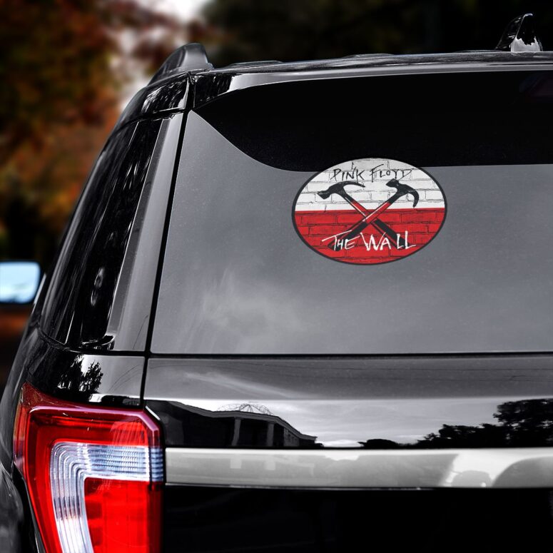 Pink Floyd The Wall Emblem on Brick Background Car Sticker Decal