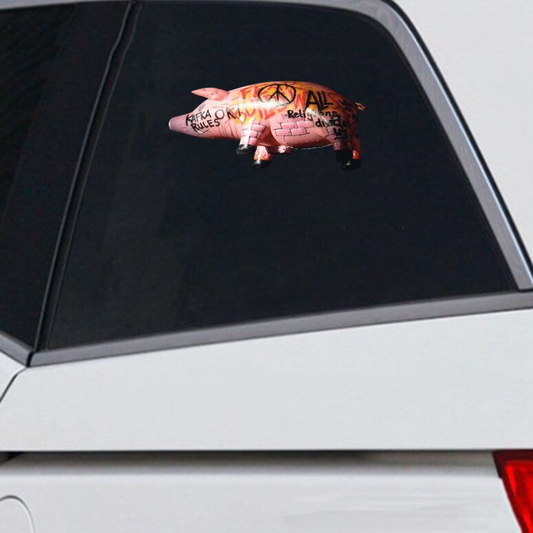 Pink Floyd Flying Pig Car Sticker Decal