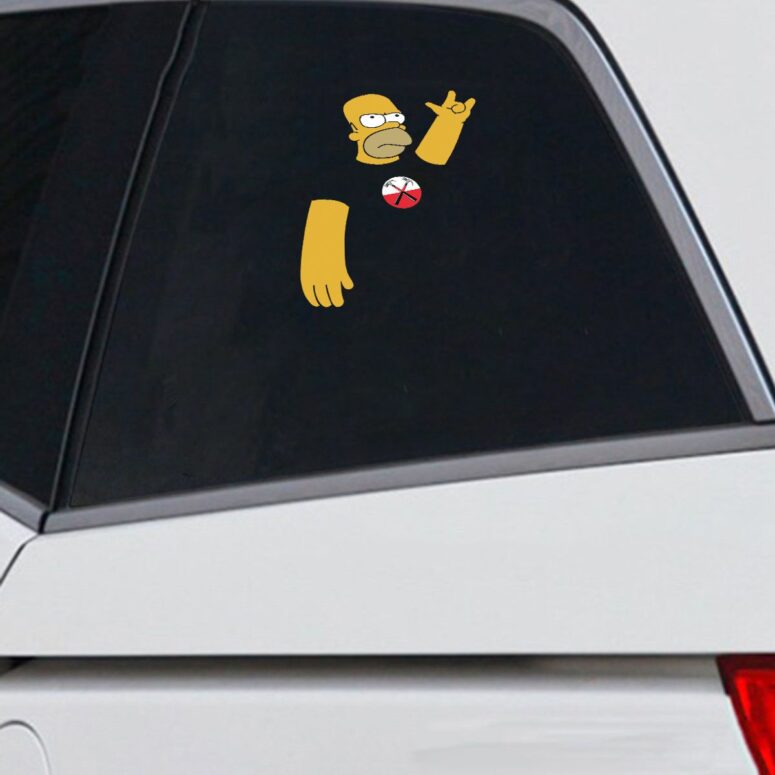 Simpson x The Wall Pink Floyd Car Sticker Decal Simpson x The Wall Pink Floyd Car Sticker Decal