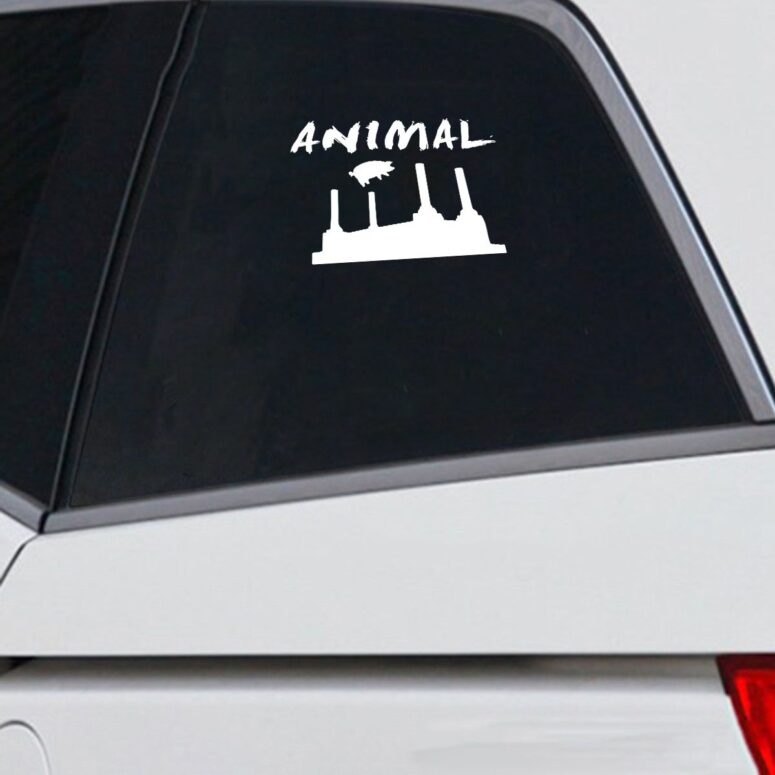 White Animal Pink Floyd Car Sticker Decal