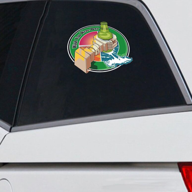 Wish You Were Beer Illustration Pink Floyd Car Sticker Decal Wish You Were Beer Illustration Pink Floyd Car Sticker Decal