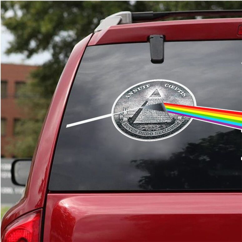 God We Trust With Pink Floyd Car Sticker Decal