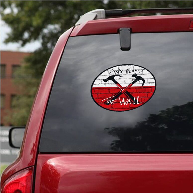 Pink Floyd The Wall Emblem on Brick Background Car Sticker Decal