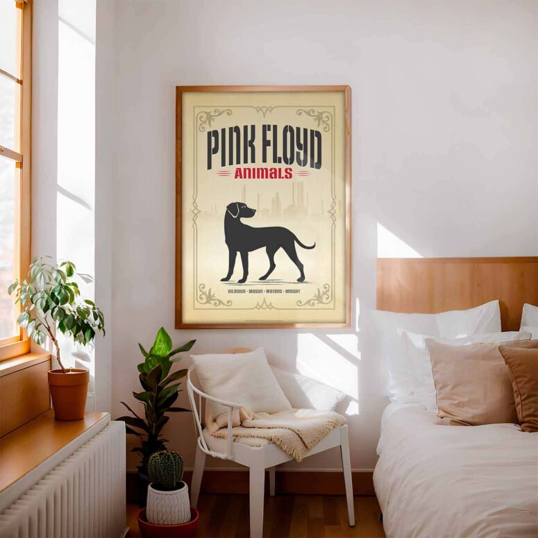 Pink Floyd Poster - Dogs Animals Album