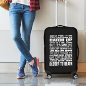 And You Run and you run to catch up with the sun but it skinning Pink Floyd Luggage Cover