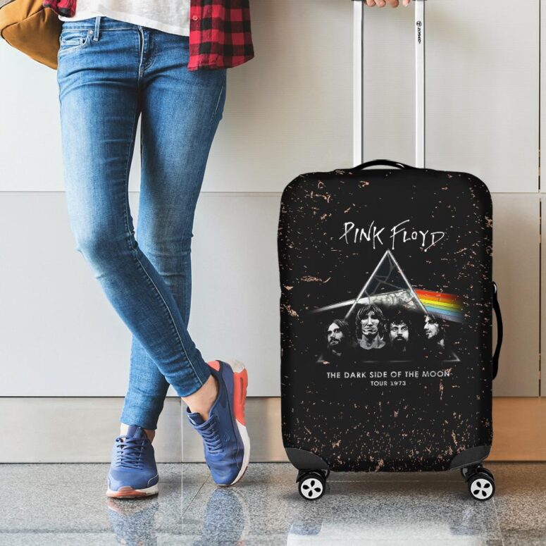Dark Side Of The Moon 1973 inspired Acid Wash Pink Floyd Luggage Cover Dark Side Of The Moon 1973 inspired Acid Wash Pink Floyd Luggage Cover