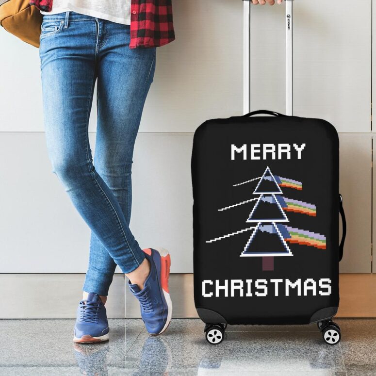 Dark Side Of The Moon Xmas Tree Pink Floyd Luggage Cover