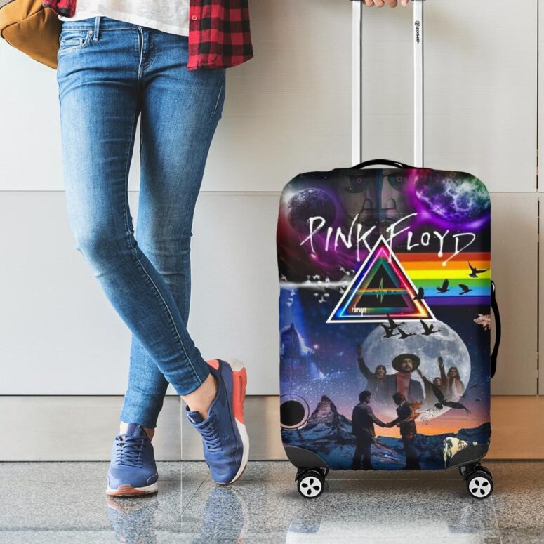 DSOTM Wish You Were Here Pink Floyd RockBand Luggage Cover DSOTM Wish You Were Here Pink Floyd RockBand Luggage Cover