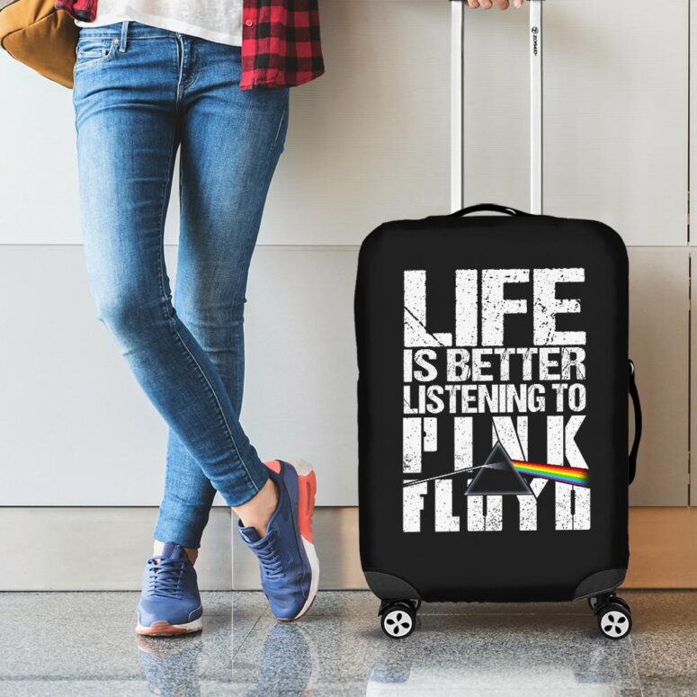 Life is better listening to Pink Floyd Luggage Cover Life is better listening to Pink Floyd Luggage Cover