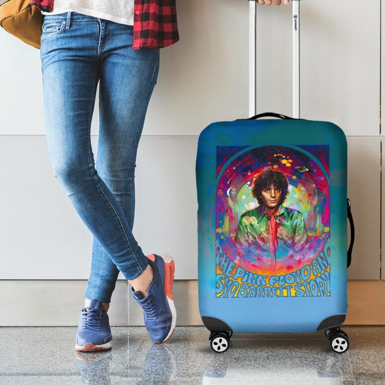 Syd Barrett Portrait Illustration Pink Floyd Luggage Cover