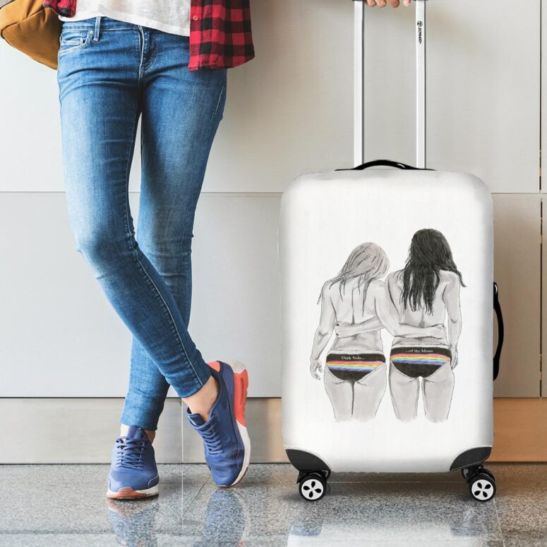The Dark Side Art Pink Floyd Luggage Cover The Dark Side Art Pink Floyd Luggage Cover