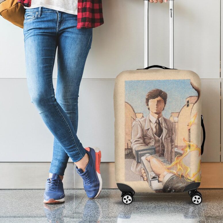 Welcome to the Machine Illustration Wish You Were Here Pink Floyd Luggage Cover
