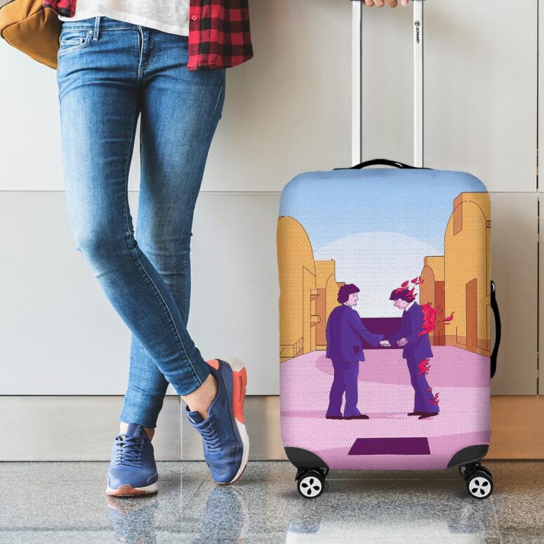 Wish you were here Art Pink Floyd Luggage Cover Wish you were here Art Pink Floyd Luggage Cover
