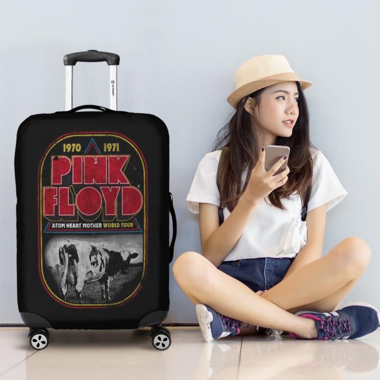 1970 1971 Atom Heart Mother World Tour Pink Floyd Luggage Cover 1970 1971 Atom Heart Mother World Tour Pink Floyd Luggage Cover